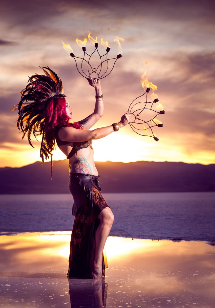 Fire Dancing Performer