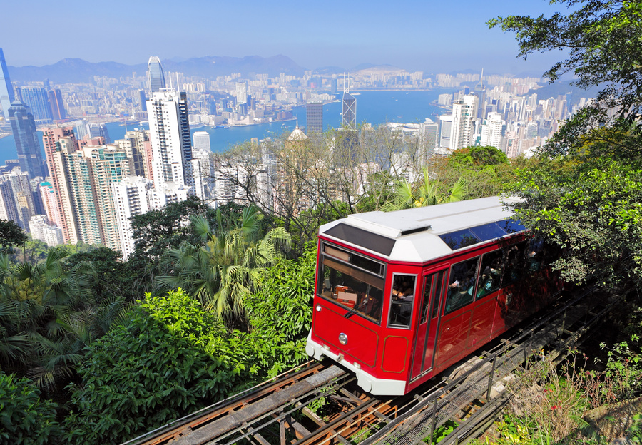 Peak tram in Hong Kong 