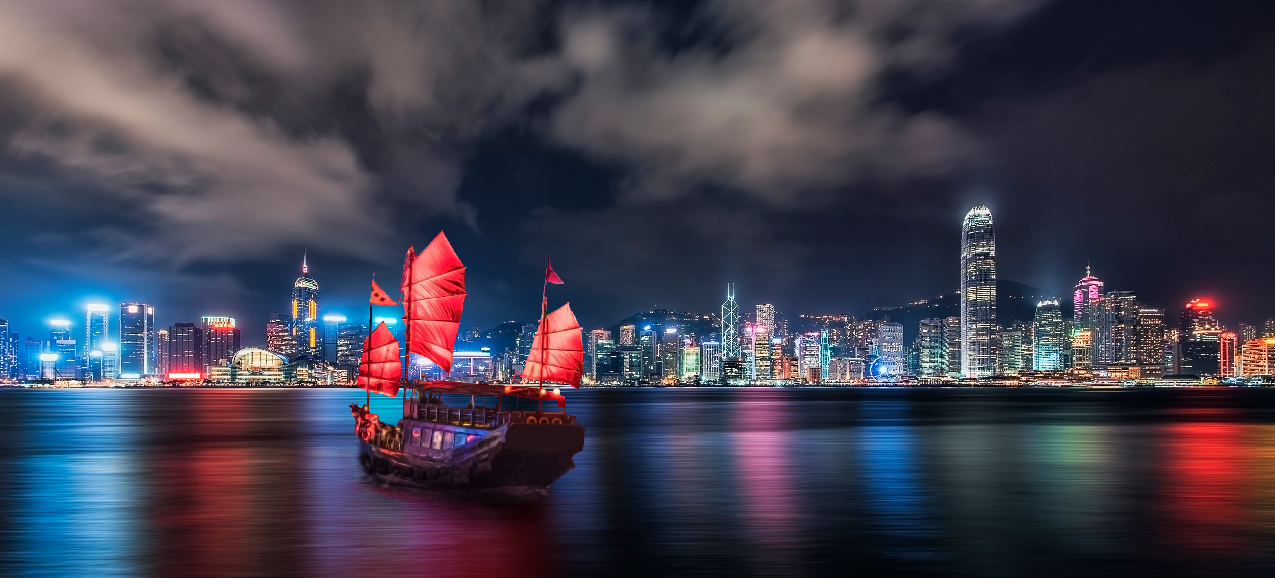 Victoria harbor in Hong Kong